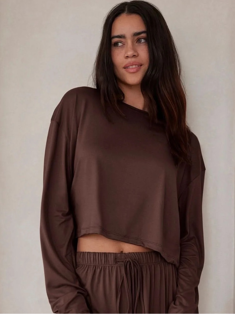 NWT Bumpsuit The Cloud Long Sleeve Crop Tee Size L